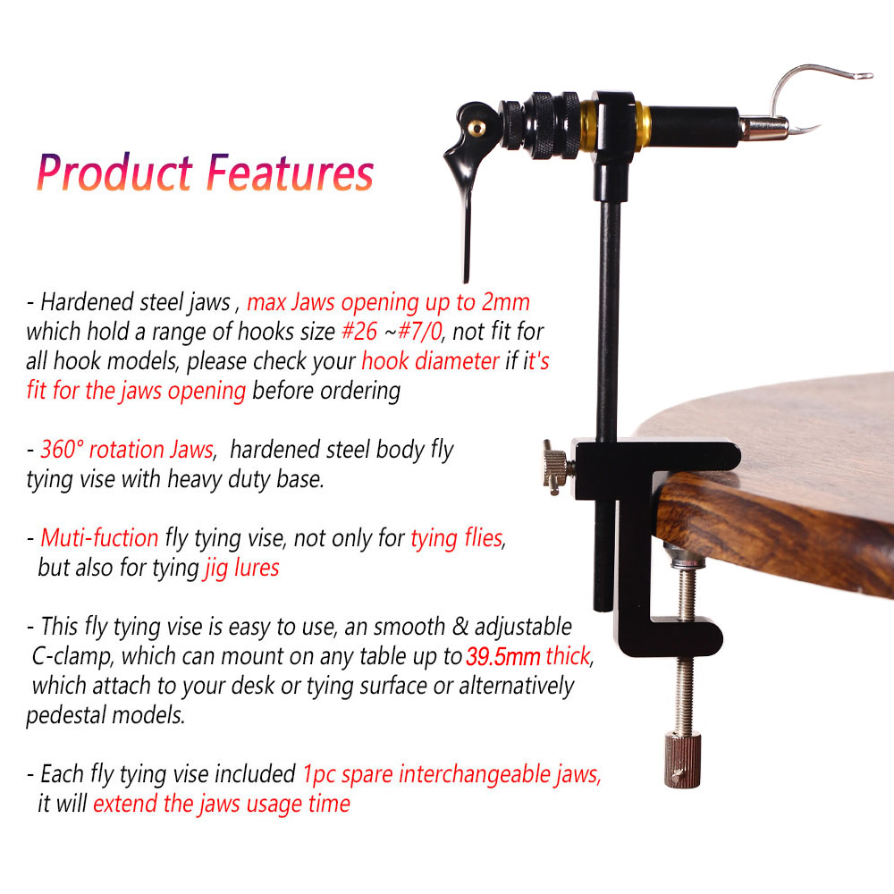 1PC 360° Rotation C-Clamp Fly  - Fishing Lure Making Kit 评论和价格
