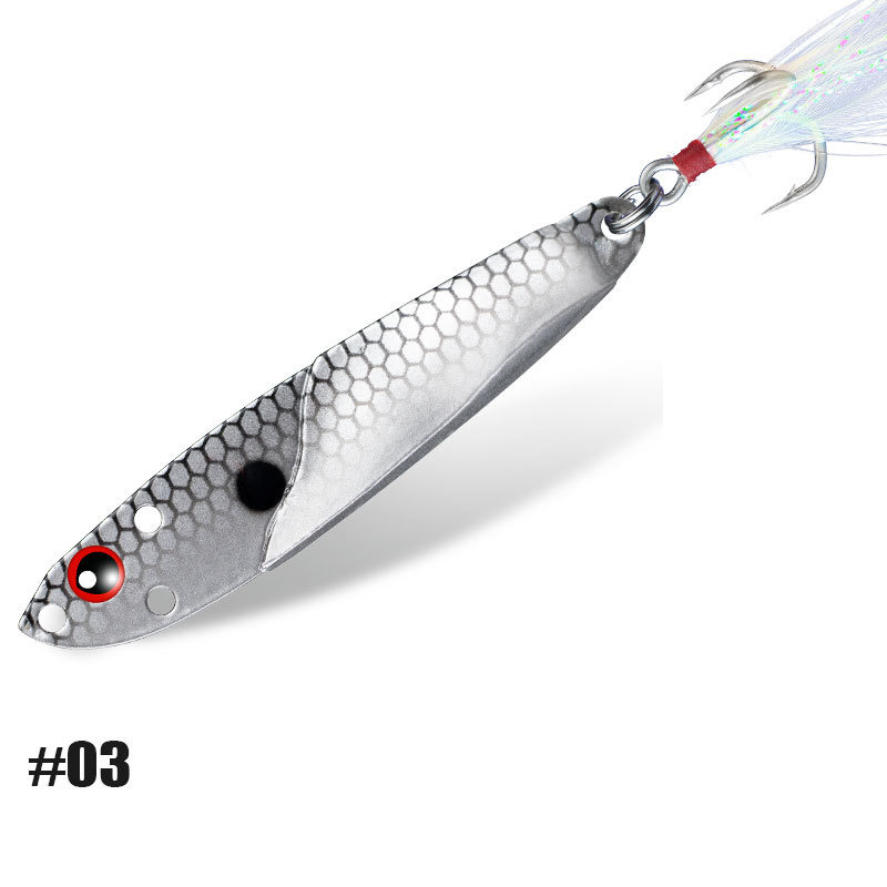 1PC Metal Jig 3D Fish Bait Tac - Fishing Lure Spoon 评论和价格