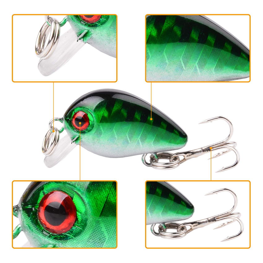 30mm 2g Crazy wobbler Mini Top - Fishing Lure Topwater 评论和价格