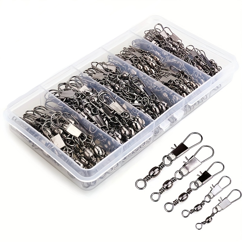 50/200pcs Barrel Snap Swivel F - Fishing Lure Spinnerbait 评论和价格