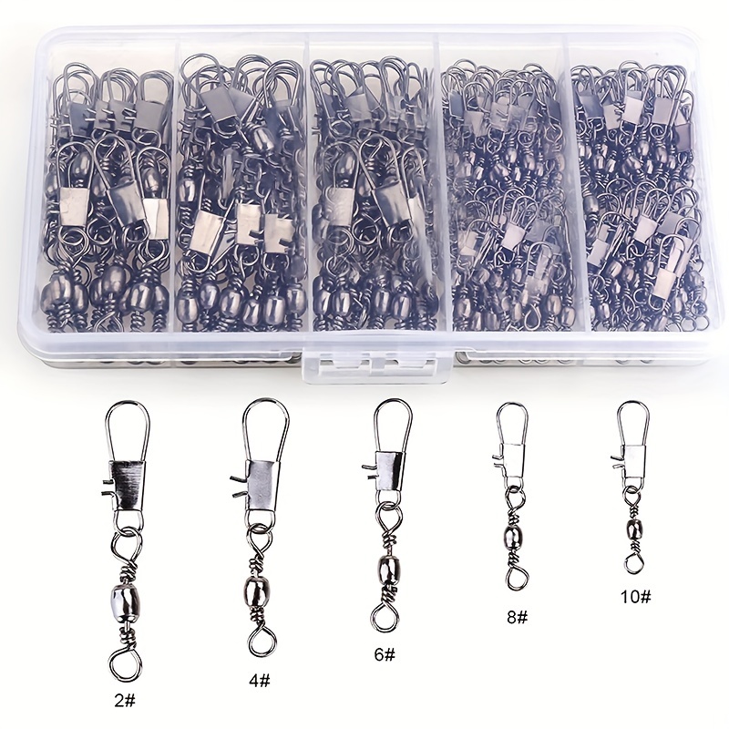 50/200pcs Barrel Snap Swivel F - Fishing Lure Spinnerbait 评论和价格